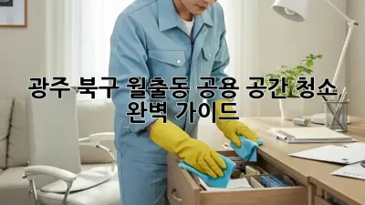 광주 북구 월출동 공용 공간 청소 완벽 가이드